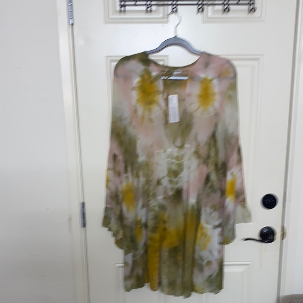 Young Fabulous & Broke Gold Green Long Sleeve Sundress